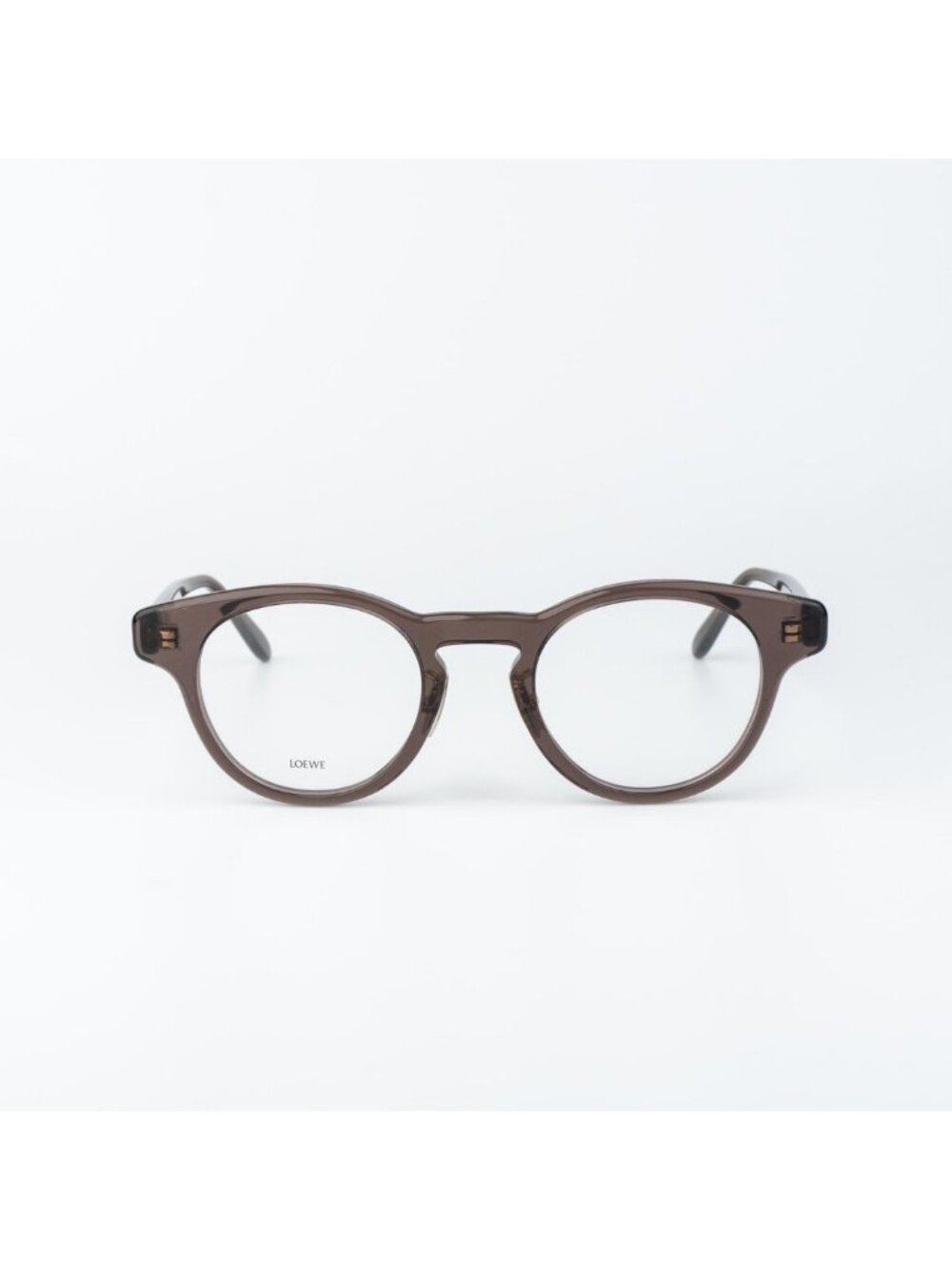 Loewe Men Eyeglasses Dark Brown Demo Round LW50085F 050 NEW AUTHENTIC